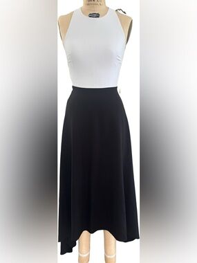 Alice + Olivia Sleeveless Color-block Halter Dress in Black Size 0